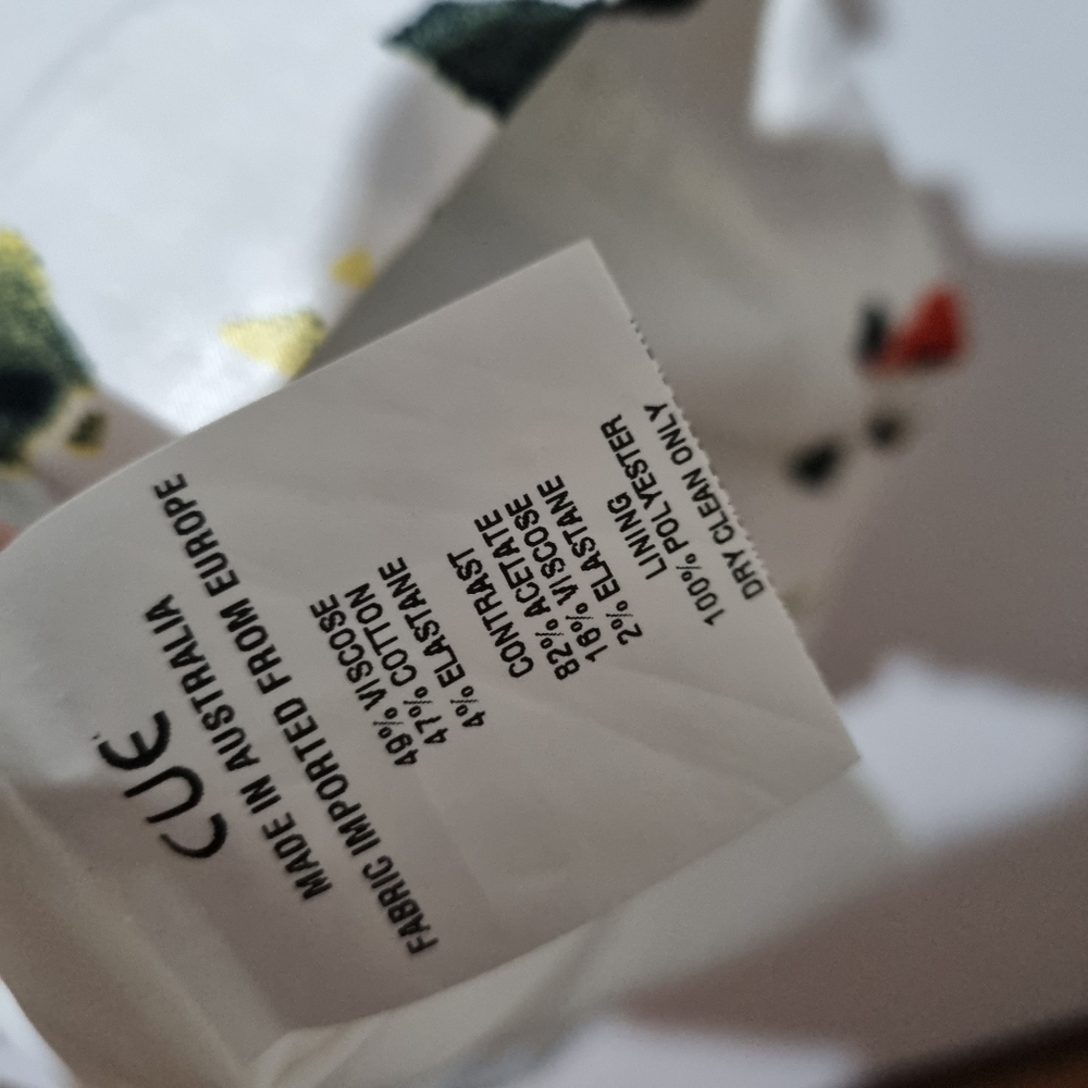 Cue Size 12 White Satin Peplum Floral Pencil Dress - Picture 6 of 6